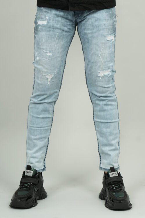 Men Skinny Fit Light Blue Denim Jeans