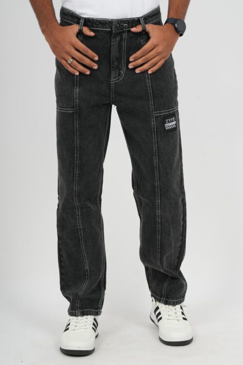 Relaxed Fit Grey Denim Jeans