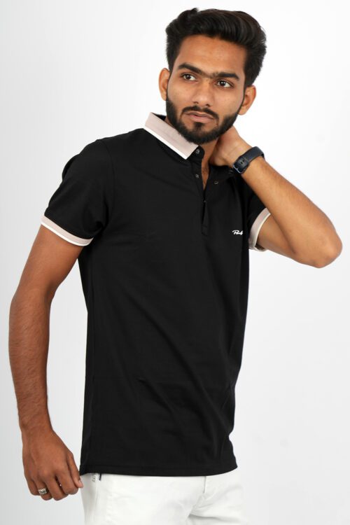 Black Polo Collar T-shirt